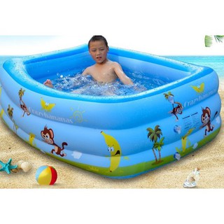 Bể phao bơm hơi cao cấp cho bé tắm ngày hè 1m2 - 2 tầng - bể phao hơi tắm mát cho bé bền đẹp chất lượng có sỉ
