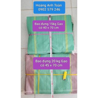 COMBO 50 BAO PP ĐỰNG 15 KG GẠO - 20 KG GẠO