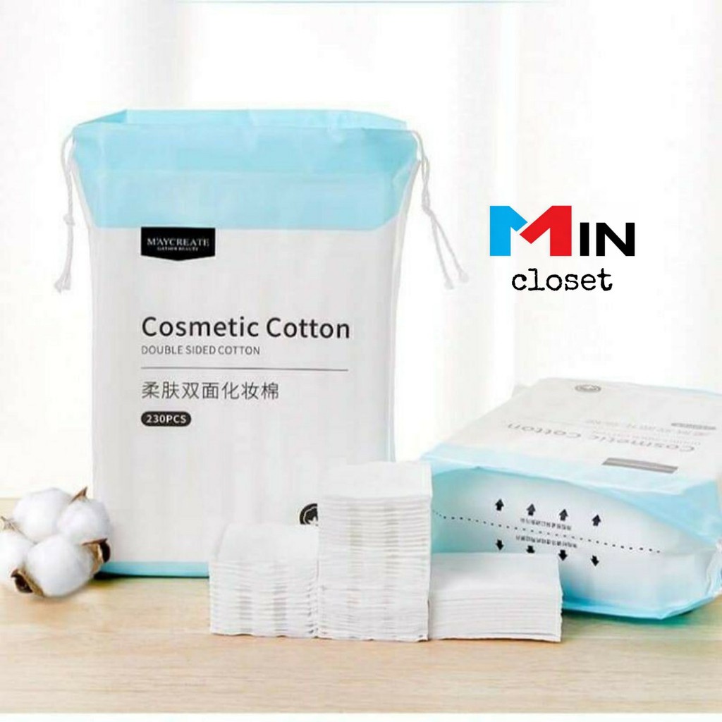 Bông Tẩy TrangFREESHIP 50K M'AYCREATE Ba Lớp COTTON Mềm Mịn Dai 230 miếng