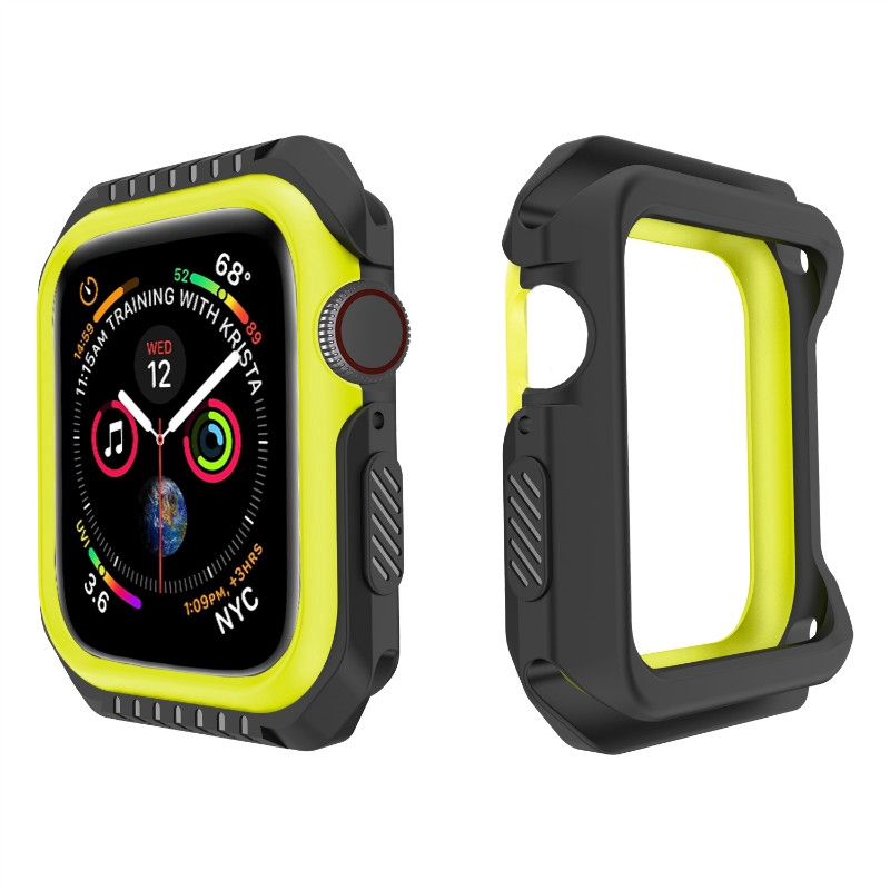Apple Watch 3 2 1 42MM 38MM Full Cover Protection Silicone+PC Hard Armor Case iWatch 4 5 40MM 44MM Watch Frame Full Protective Bumper Cover Case Ốp Bảo Vệ Mặt Đồng Hồ Thông Minh