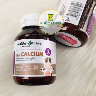 Viên uống canxi hữu cơ CALCIUM MILK healthycare 60 viên (tem)