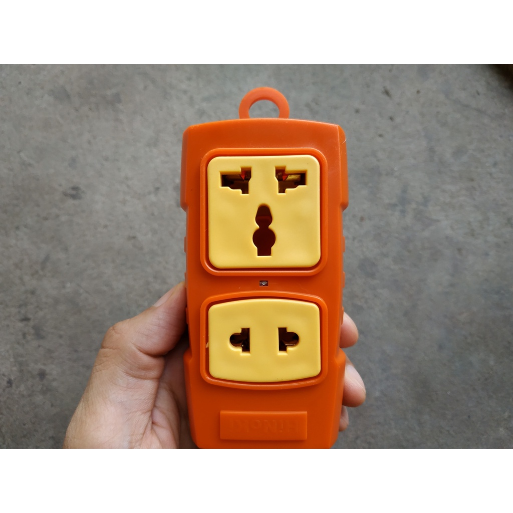 Ổ Cắm Điện chịu tải cao 2 lổ cắm dây dài 3m vỏ chống cháy chống vỡ lõi sứ công suất lớn chịu tải cao - MHL