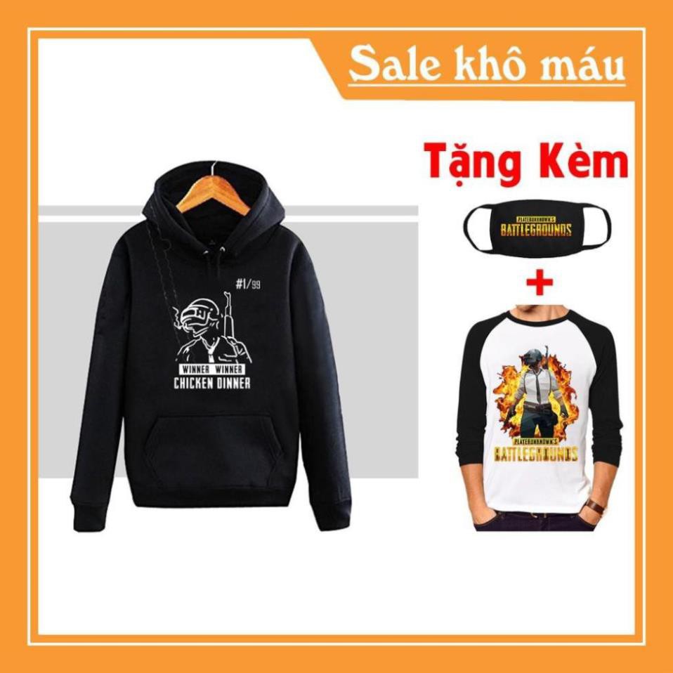 Mua áo Hoodie PUBG Mobile mẫu mới tặng kèm áo thun bịt mặt anime /giá tốt nhất