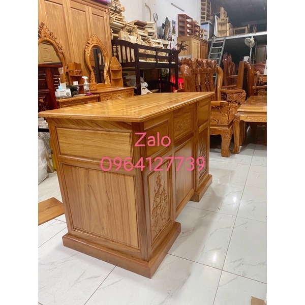 Bàn làm việc gỗ gõ đỏ 100%