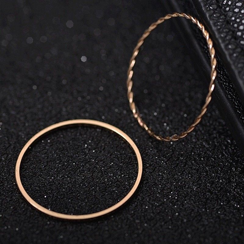 Nhẫn dáng mỏng thanh lịch phong cách thời trang Hàn Quốc