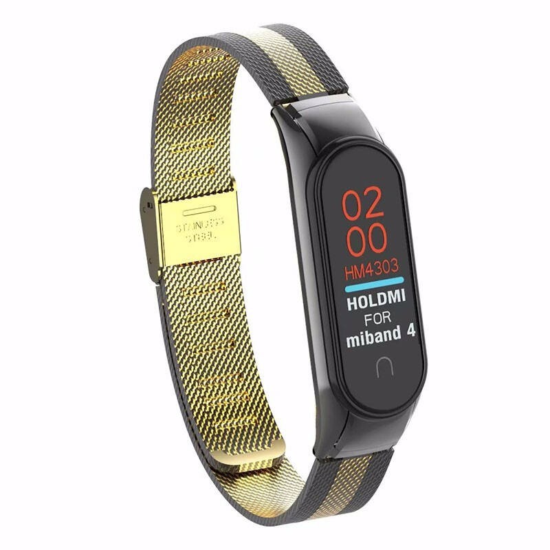 DÂY ĐEO MIBAND 4 KIM LOẠI THÉP THAY THẾ DÂY ĐEO VÒNG ĐEO TAY XIAOMI MIBAND 4 3