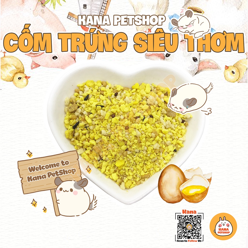 Cốm Trứng Ăn Dặm FREESHIP 50G Cốm Trứng Dinh Dưỡng Cho Hamster , Thức ăn Hamster Cao Cấp