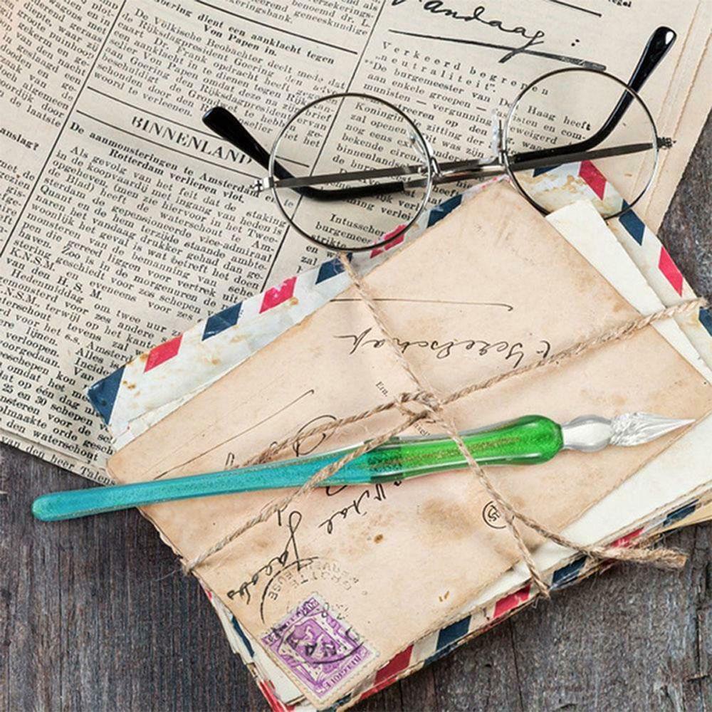 Set 15 Bút Thủy Tinh Màu Đen Phong Cách Vintage