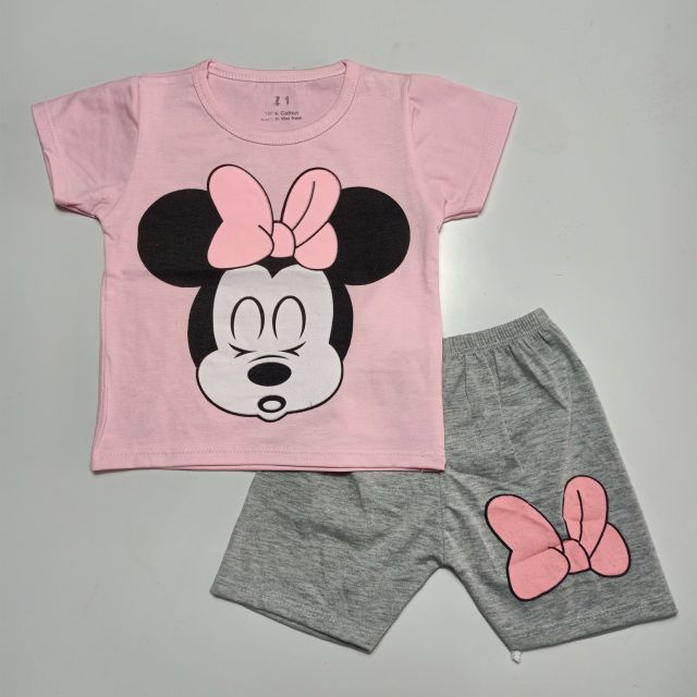 Set chuột Mickey sành điệu bé gái 7-19kg QATE281