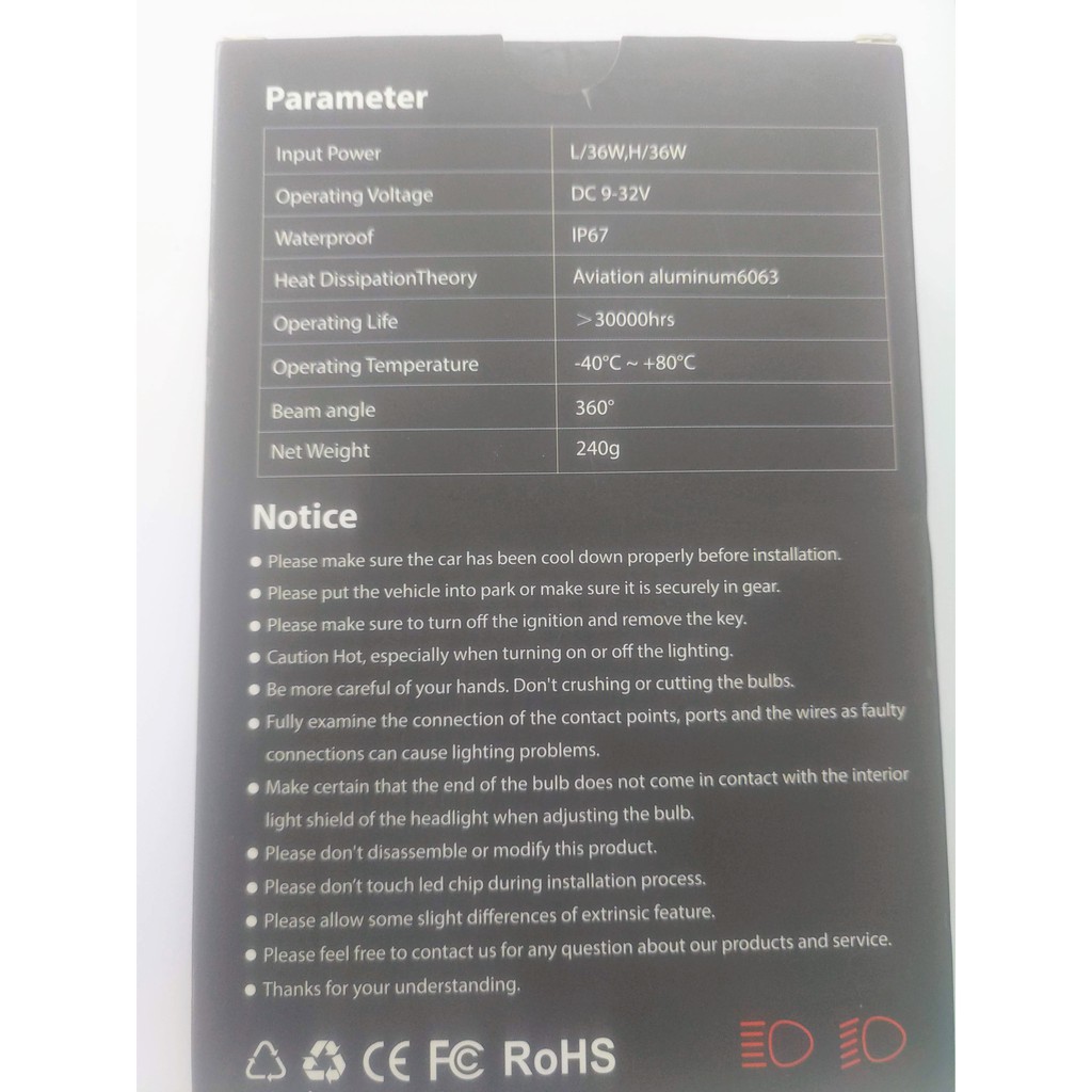 Infitary Led Headlights - Đèn Led Ô Tô 9006 / HB4 4500K