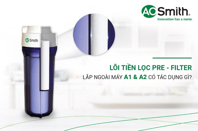 Lõi số 1 AOSmith Pp 5micron - Dùng cho cốc tiền lọc máy Aosmith