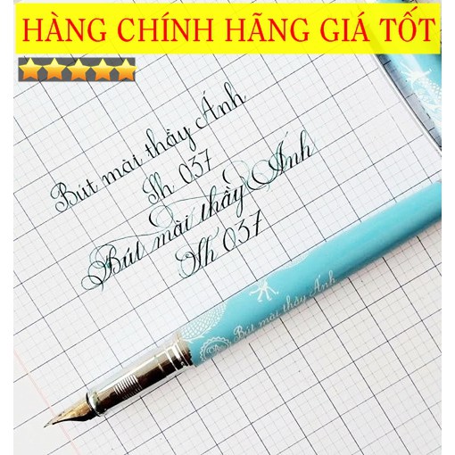 [Free Khắc Tên] Bút Mài Thầy Ánh SH037 Ngòi Vàng Thanh Đậm - Có Hộp Kèm Bút