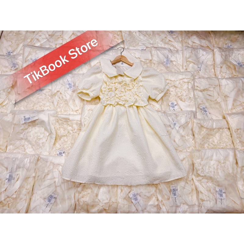 SẴN HÀNG - Váy babydoll tay bồng tiểu thư -Tikbook Store