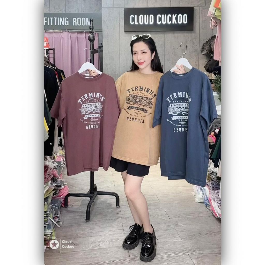 Áo Thun Phong Cách Vintage In Chữ Terminus Chất Cotton Mềm Mịn Thông Thoáng - Mã Số: P30457