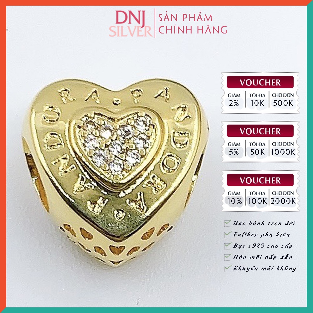 [Hàng cao cấp] Vòng tay bạc 925 cao cấp dành cho nữ - Vòng tay charm bạc Ong vàng chăm chỉ, tình yêu, sự nghiệp - DNB010