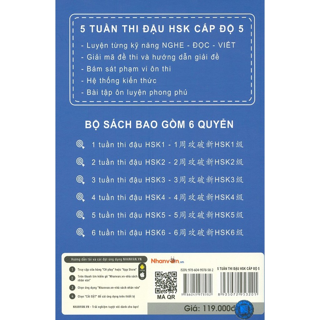 [Mã LIFE2410K giảm 10K đơn 20K] Sách - 5 Tuần Thi Đậu HSK - Cấp Độ 5 | BigBuy360 - bigbuy360.vn