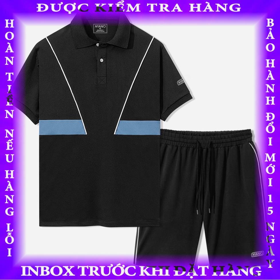 Bộ Quần Áo Thể Thao Cộc Tay Nam Phối Màu Cao Cấp AVIANO nguyenvan
