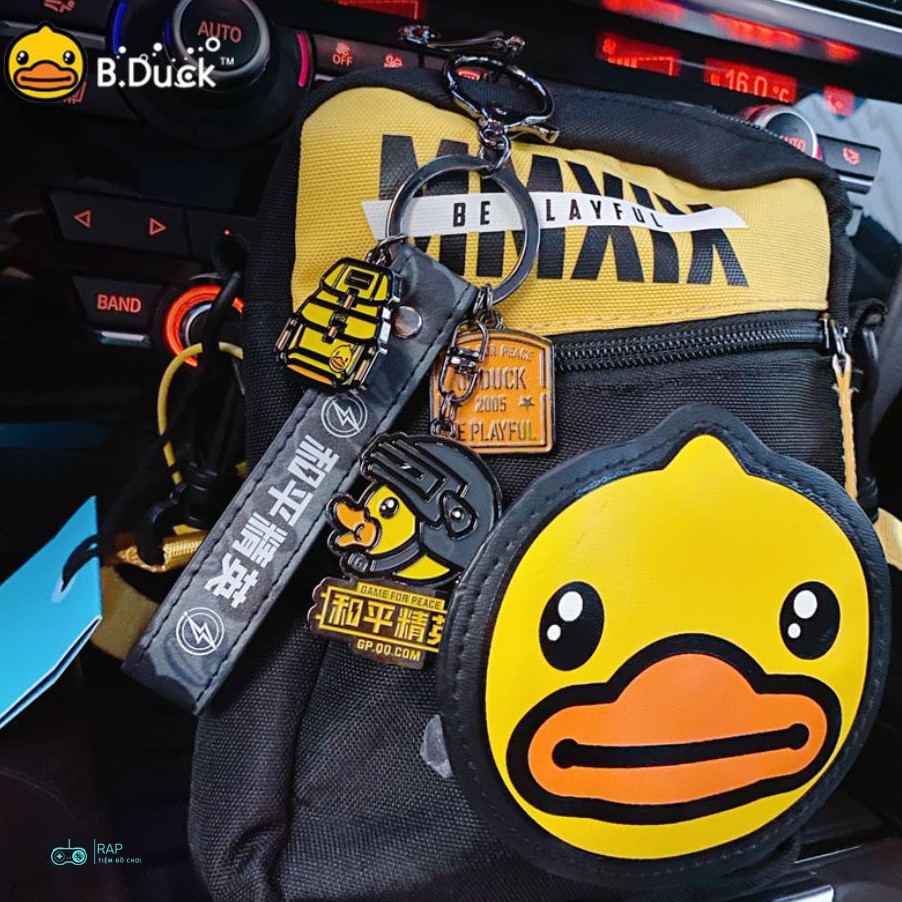 Móc khóa, móc túi vịt vàng thương hiệu B-Duck cao cấp cool ngầu cute  dùng làm quà tặng, dây treo balo, túi xách - Ráp