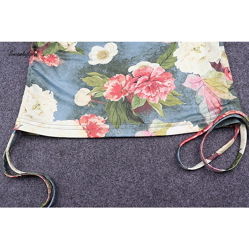 Áo Hai Dây Họa Tiết Hoa 2022 Dáng Ôm Quyến Rũ Cho Nữ