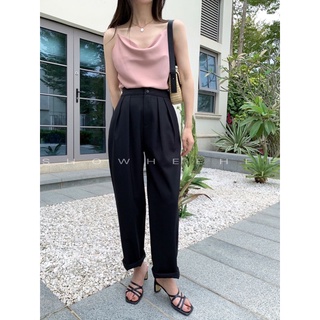 Áo 2 dây cổ đỗ vải lụa sexy dự tiệc