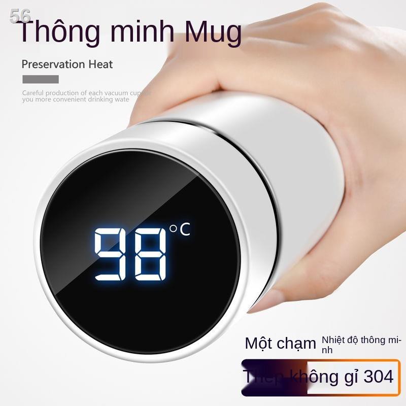cốc giữ nhiệt thông minh nam nữ sinh viên cầm tay nước sáng tạo cá tính xu hướng lớn công suất đo độ đơn giản Tách