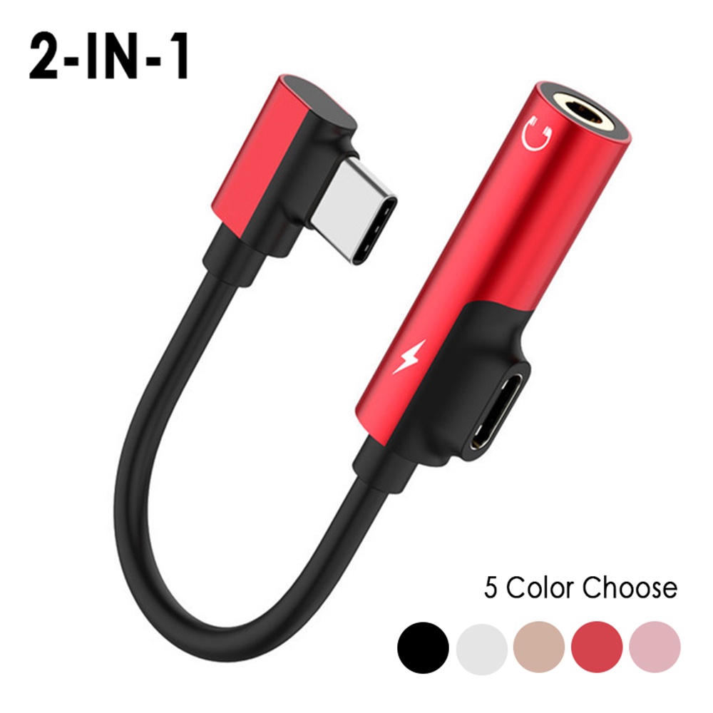 Bộ Chuyển Đổi Giắc Cắm Type-C Sang 3.5Mm 2 Trong 1 Cáp Chuyển Đổi Âm Thanh Tai Nghe Cáp Aux Tai Nghe Loại Usb C Cho Samsung Xiaomi Macbook