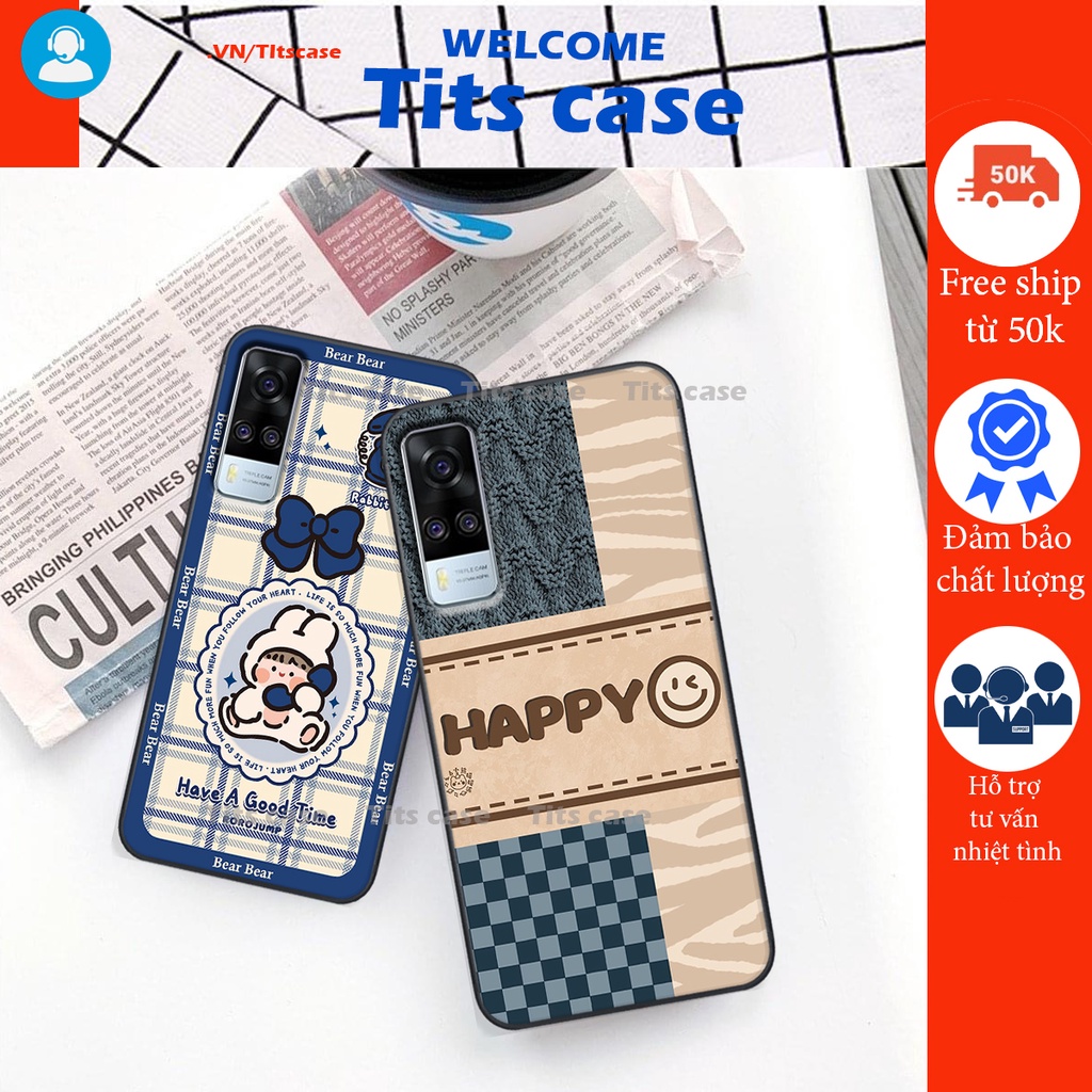 Ốp lưng Vivo Y51 2020 / Y53S in hình bò sữa, gấu be@r, cute cực  ĐỈNH -  cực CHẤT-  cực COOL