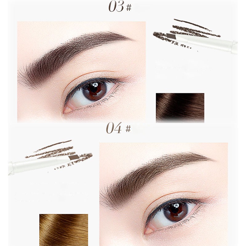 [Hàng mới về] Bút kẻ mày 2 trong 1 có đầu cọ chuốt tiện dụng dành cho nữ | BigBuy360 - bigbuy360.vn