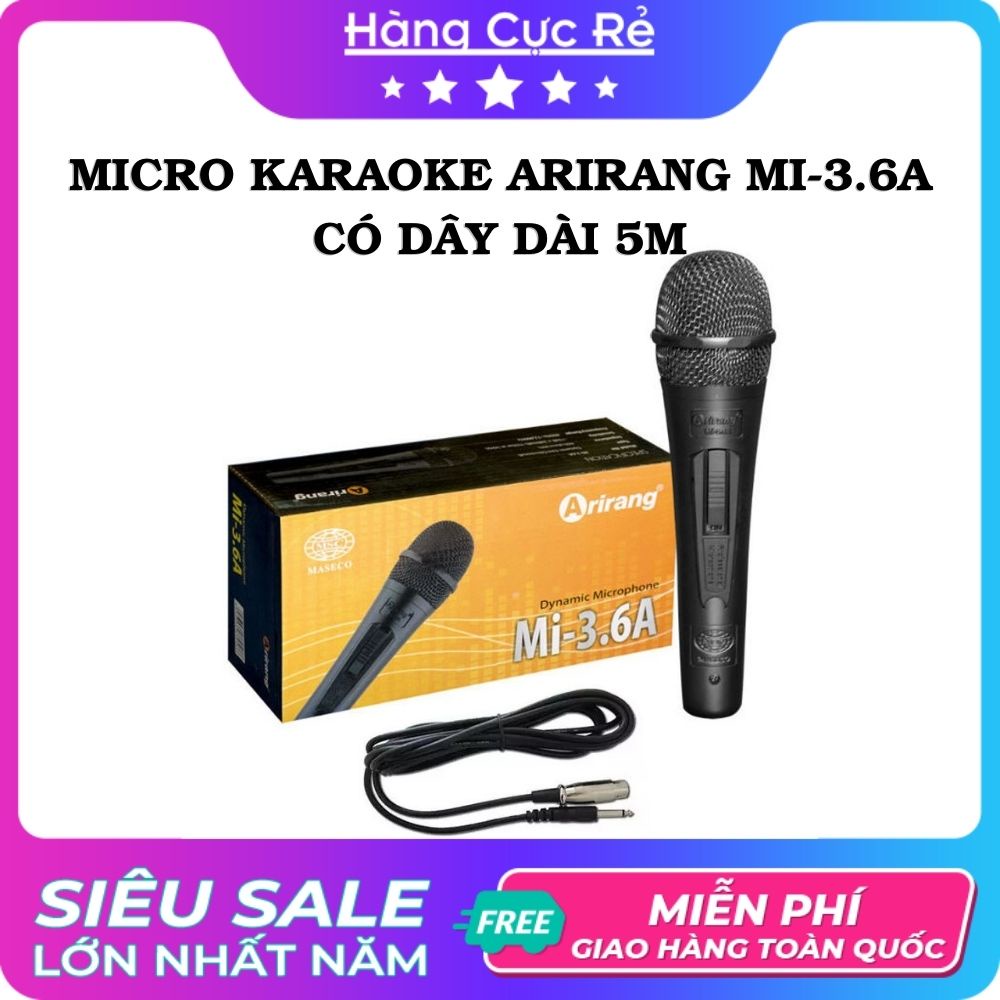 Micro karaoke lọc âm chống hú, âm thanh lớn, trong trẻo, có dây dài 5m– Shop Hàng Cực Rẻ