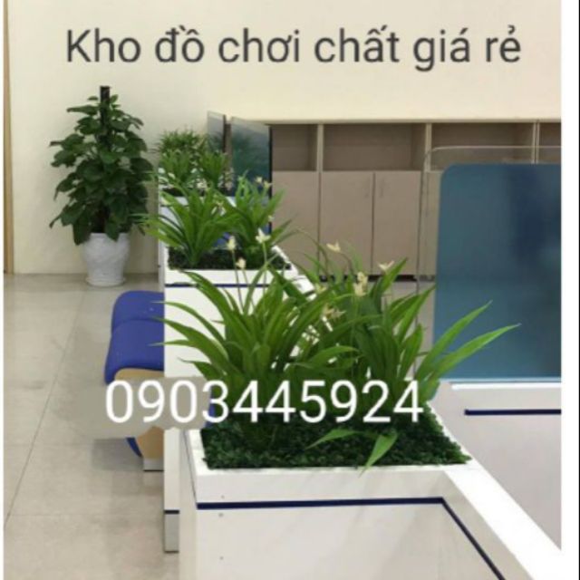 Cây Lan Chi 3 Bông Hoa Nụ - Cây Giả Cây Nhựa Không Kèm Chậu