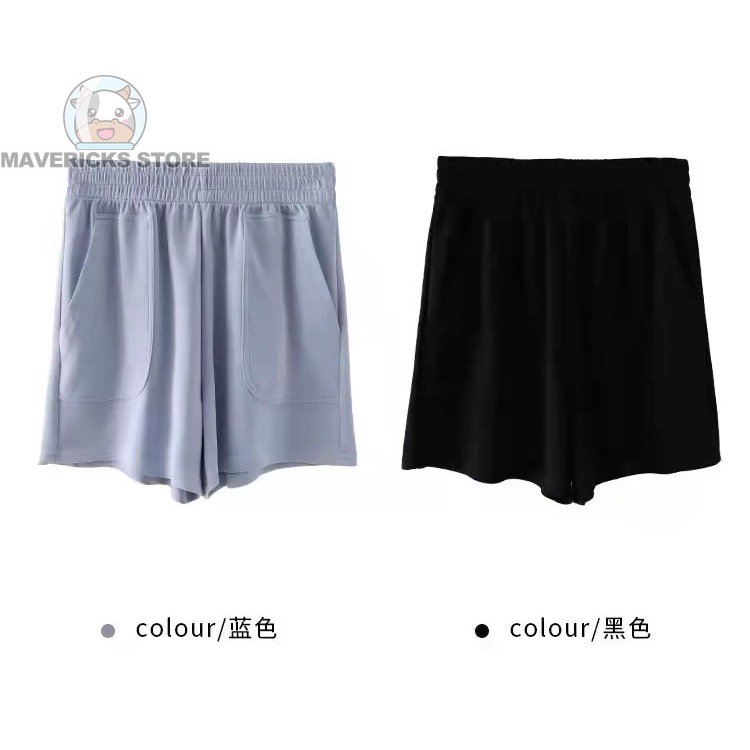 Quần Short Nữ Lưng Thun Màu Trơn Thời Trang Hàn Quốc