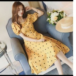 Đầm dài chấm bi