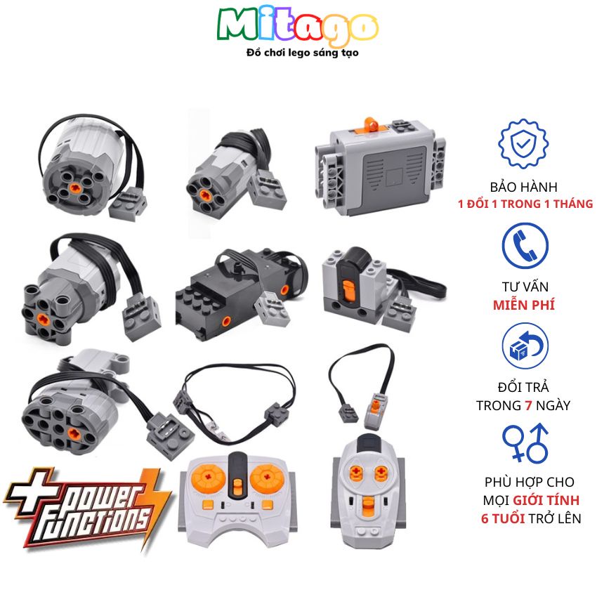 Động cơ lego điều khiển từ xa tương thích 9686, lego technic, education bảo hành 1 đổi 1