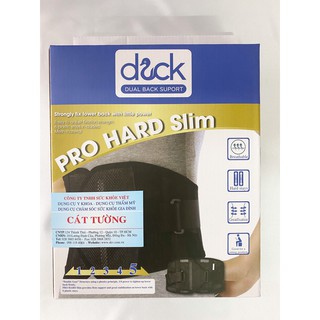 ĐAI CỐ ĐỊNH LƯNG Duck Pro Hard Slim, CHỐNG THOÁI HÓA CỘT SỐNG, THOÁT VỊ ĐĨA ĐỆM (HÀNG XUẤT NHẬT)
