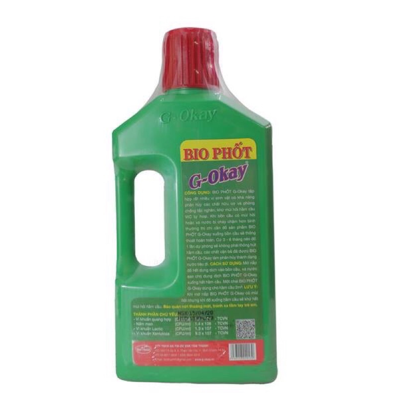 Men vi sinh Bio phốt G-Okay chống tắc nghẽn, khử mùi hôi hầm cầu tự hoại