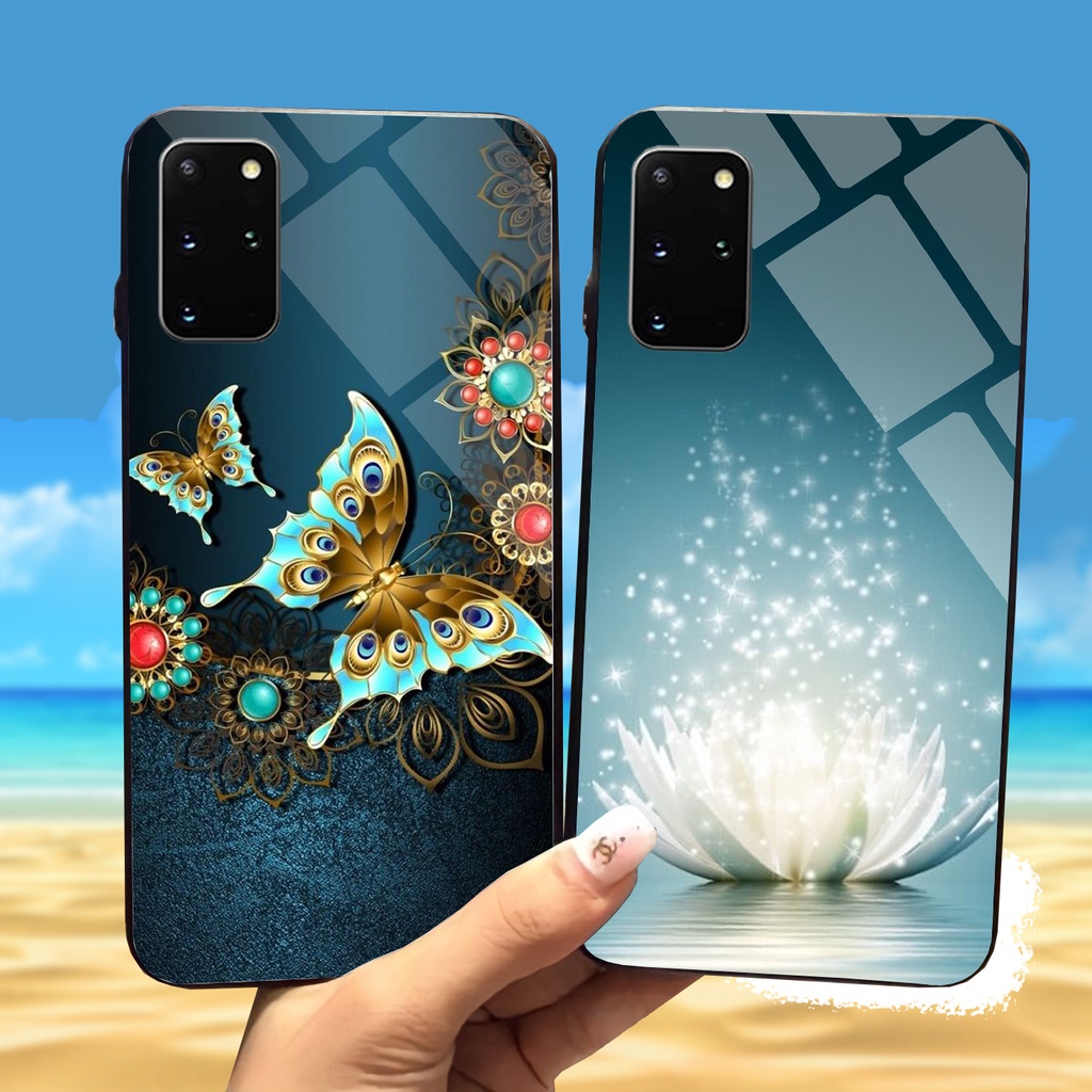 Ốp Samsung Galaxy S20, S20 Plus, S20 FE Mặt kính cường lực sáng bóng, cao cấp