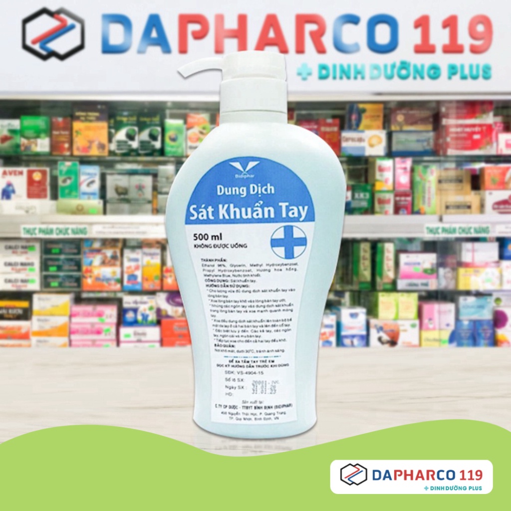 Dung dịch sát khuẩn tay dưỡng ẩm (Nước rửa tay khô Bidiphar) DINHDUONGPLUS DD237 1