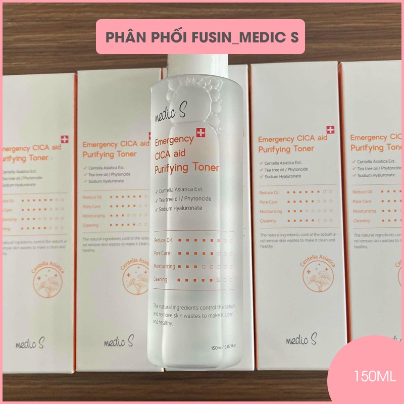 Nước hoa hồng cân bằng da, dưỡng ẩm,se khít lỗ chân lông Medic S 150ml