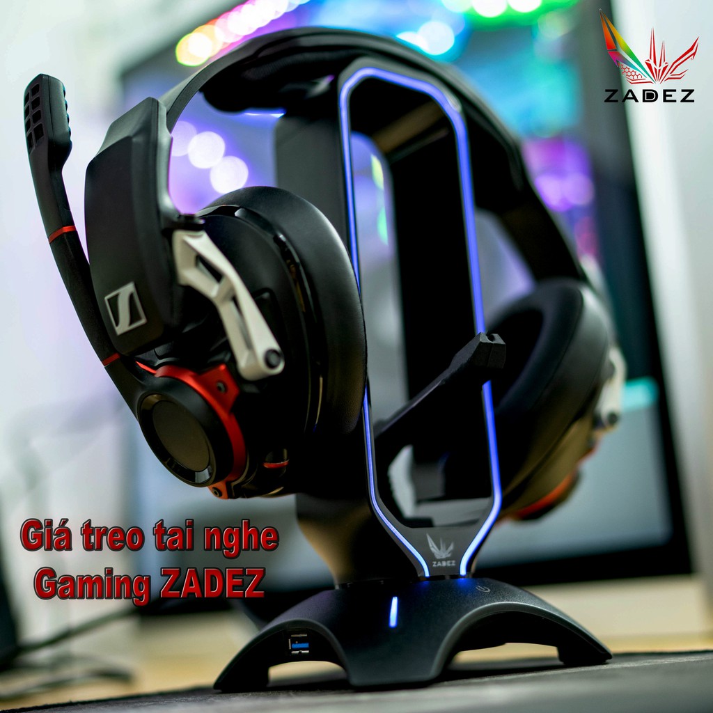 Giá Treo Tai Nghe Gaming Led RGB kiêm Hub USB 3.0 ZADEZ ZHS-701G