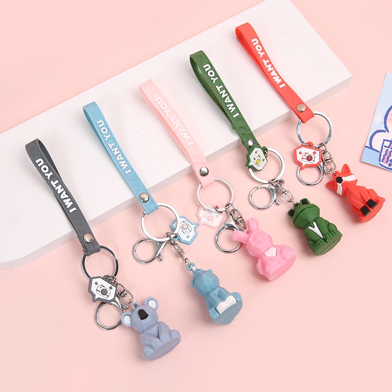 Móc khóa Bella925 móc khoá cute hình vô diện 5 phụ kiện treo balo mẫu ngẫu nhiên