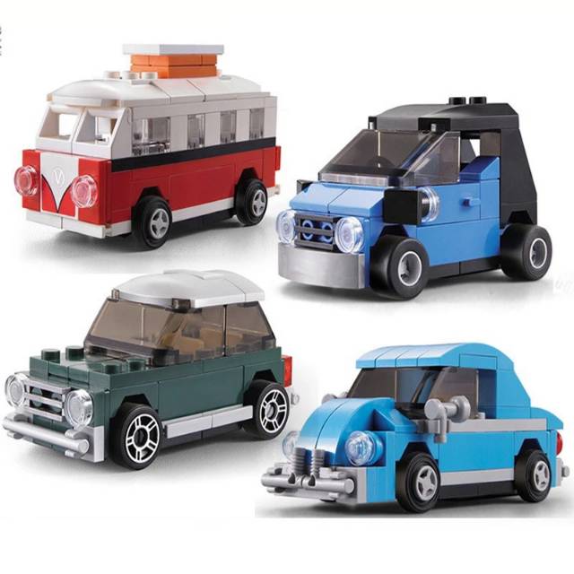 Bộ Đồ Chơi Lắp Ráp Lego Xe Hơi Mini Cooper / T1 Van / Beetle / Beetle / Smart