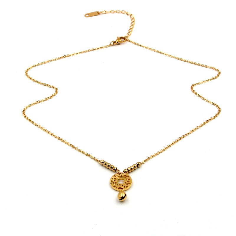 Dây chuyền vòng cổ nữ titan đồng tiền X4-309-2 - CAM KẾT KHÔNG GỈ, KHÔNG BAY MÀU - BẢO HÀNH 12 THÁNG