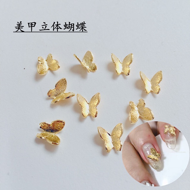 Phụ kiện con bướm trang trí nail 10 viên