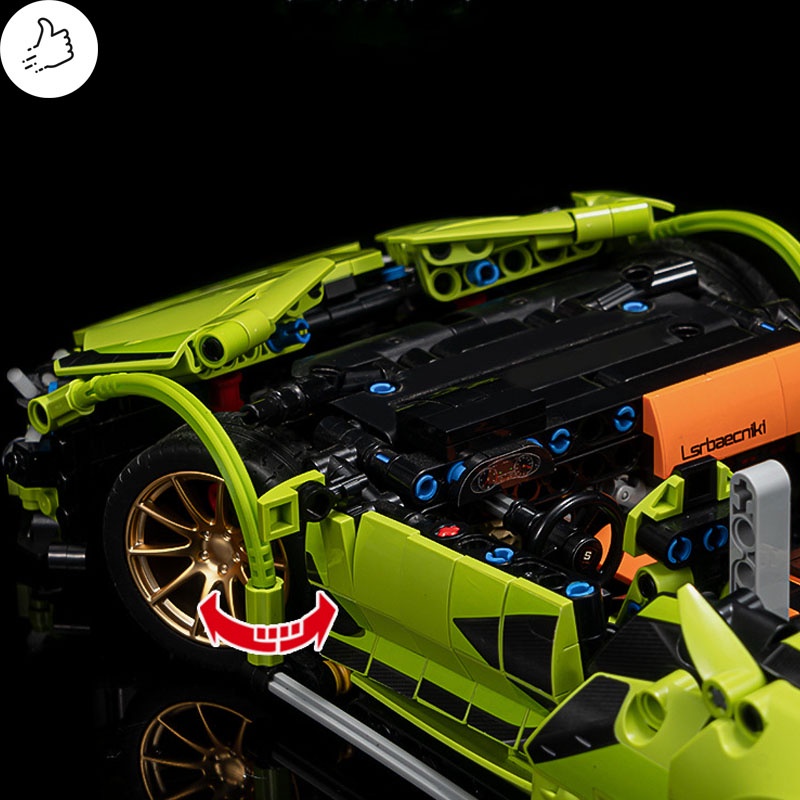 Đồ Chơi Lắp Ráp Kiểu LEGO TECHNIC Siêu Xe Lamborghini Sian Điều Khiển Từ Xa RC Model SY8600 Với 1200+ Mảnh Ghép