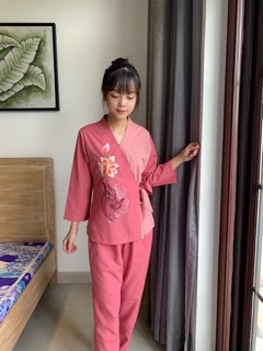 Áo bà ba đồ lam phật tử đi chùa