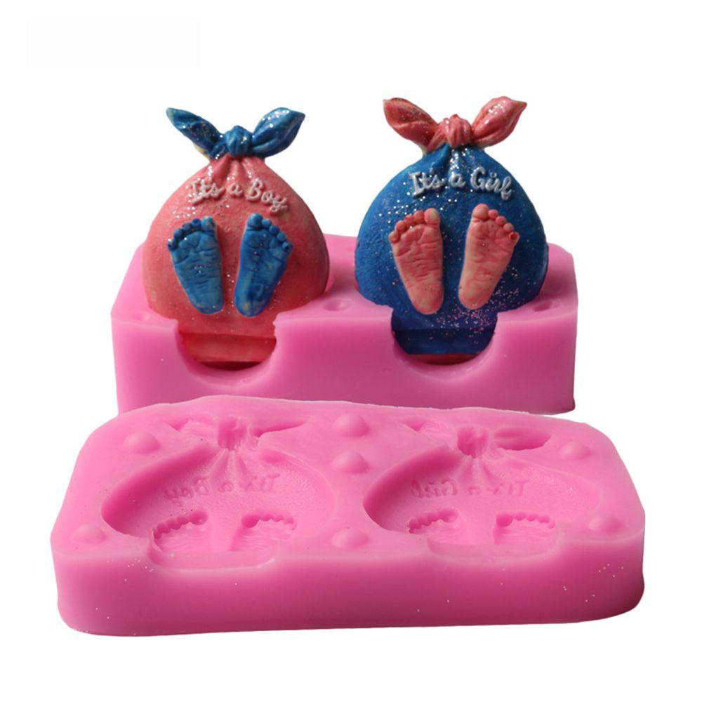 LANSEL Khuôn Silicone Làm Xà Phòng Thủ Công Hình Bàn Chân Em Bé