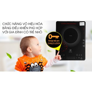 Bếp từ Electrolux ETD42SKR,Mặt bếp bằng kính Ceramic,Công suất 2100 W, tặng nồi lẩu inox