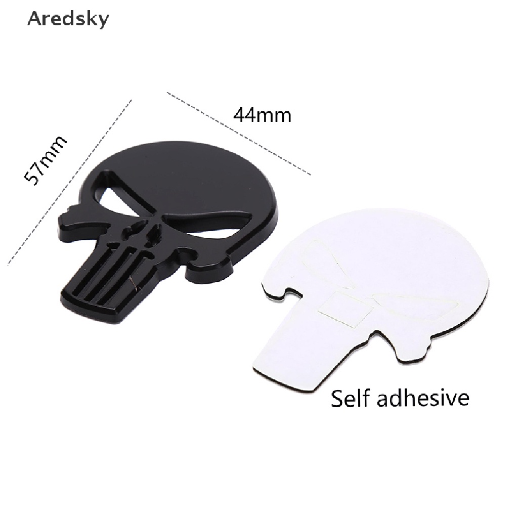 Miếng dán trang trí xe hơi hình đầu lâu bằng kim loại 3D độc đáo