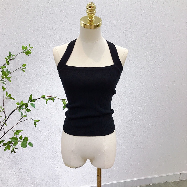 Áo Dệt Kim Cổ Yếm Phong Cách Hong Kong Cổ Điển Thời Trang Cho Nữ