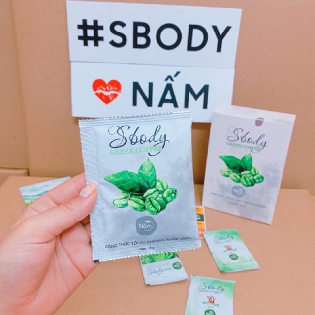 Caphe giảm cân SBODY GREEN COFFEE giảm cân đẹp dáng